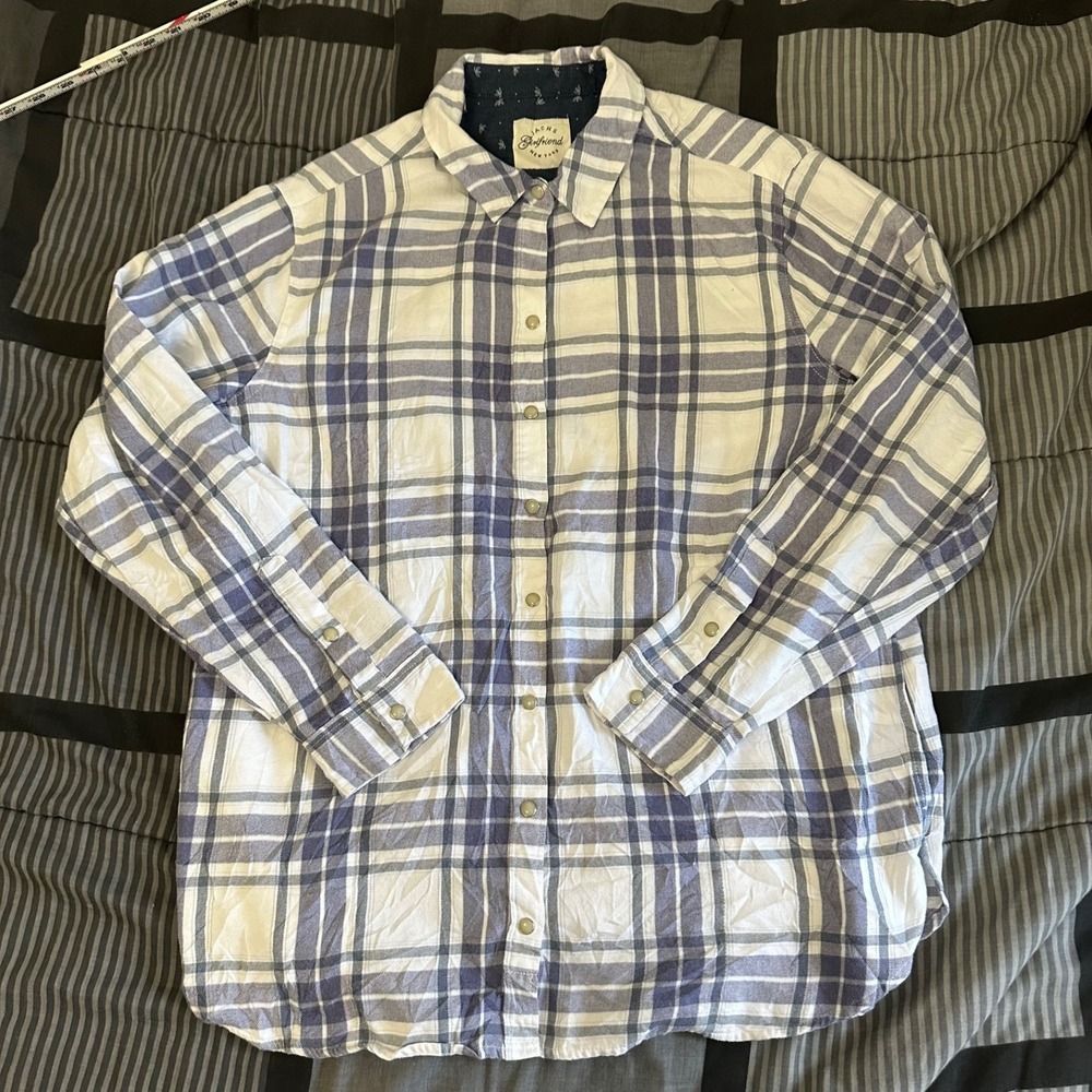 Jacks New York Girlfriend Pearl Snap With Pockets X-Large Plaid Soft Flannel